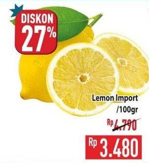 Promo Harga Lemon Import per 100 gr - Hypermart