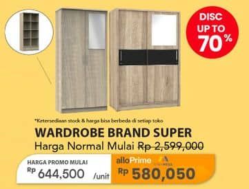 Promo Harga Trans Living Wardrobe Brand Super  - Carrefour