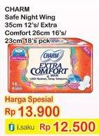 Promo Harga CHARM Extra Comfort Maxi 26cm / 23cm 16s / Safe Night 35cm 12s  - Indomaret