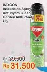 Promo Harga BAYGON Insektisida Spray Zen Garden 675 ml - Indomaret