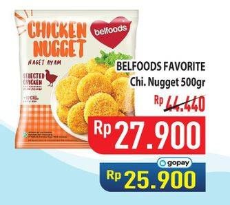 Promo Harga BELFOODS Nugget Favorit Chicken Nugget 500 gr - Hypermart