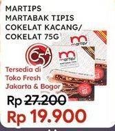 Promo Harga Martips Martabak Tipis Coklat, Coklat Kacang 75 gr - Indomaret