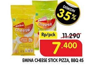 Promo Harga EMINA Cheese Stick Pizza, BBQ per 4 pcs 12 gr - Superindo
