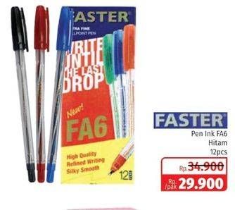 Promo Harga FASTER Pen Ink Hitam 12 pcs - Lotte Grosir