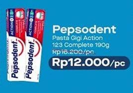 Promo Harga PEPSODENT Pasta Gigi Action 123 Complete 190 gr - Alfamart