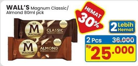Promo Harga Walls Magnum Classic, Almond 80 ml - Indomaret