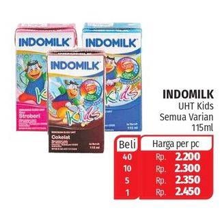 Promo Harga INDOMILK Susu UHT Kids All Variants 115 ml - Lotte Grosir