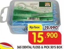 Promo Harga 365 Dental Floss & Pick 50 pcs - Superindo