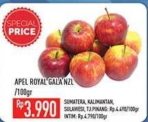 Promo Harga Apel Royal Gala NZ per 100 gr - Hypermart