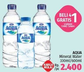 Promo Harga AQUA Air Mineral All Variants 330 ml - LotteMart