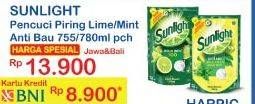 Promo Harga SUNLIGHT Pencuci Piring Anti Bau With Daun Mint, Jeruk Nipis 100 755 ml - Indomaret