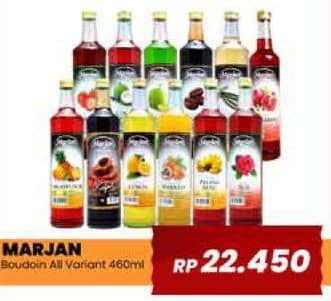Promo Harga Marjan Syrup Boudoin All Variants 460 ml - Yogya