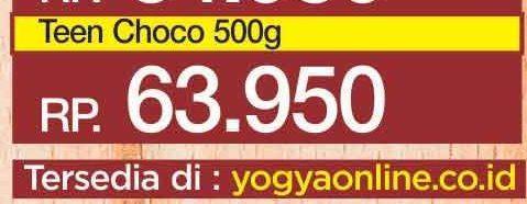 Promo Harga HILO Teen Chocolate 500 gr - Yogya