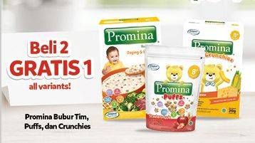 Promo Harga PROMINA Bubur Tim Sereal/Puffs/Baby Crunchies  - Alfamidi