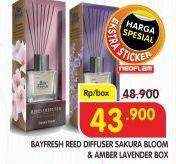 Promo Harga BAYFRESH Reed Diffuser Regular Sakura Bloom, Amber Lavender  - Superindo