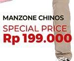 Promo Harga MANZONE Slim Fit Chinos  - Carrefour
