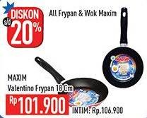 Promo Harga MAXIM Valentino Frypan Teflon 18 Cm  - Hypermart