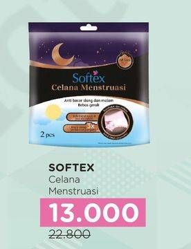 Promo Harga Softex Celana Menstruasi All Size 2 pcs - Watsons