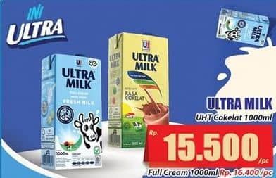 Promo Harga Ultra Milk Susu UHT Coklat 1000 ml - Hari Hari
