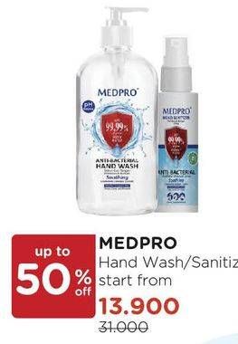 Promo Harga MEDPRO Hand Wash/Sanitizer  - Watsons