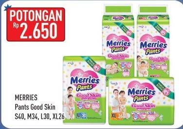 Promo Harga Merries Pants Good Skin S40, M34, L30, XL26  - Hypermart