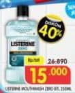 Promo Harga Listerine Mouthwash Antiseptic 250 ml - Superindo