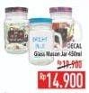 Promo Harga DECALL Mason Jar 450 ml - Hypermart