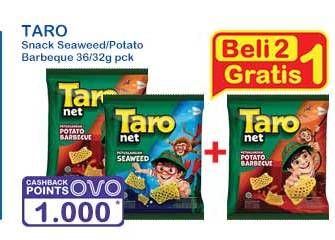 Promo Harga Taro Net Seaweed, Potato BBQ 36 gr - Indomaret