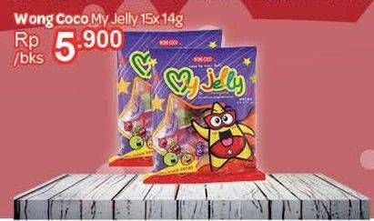 Promo Harga WONG COCO My Jelly per 15 pcs 14 gr - Carrefour