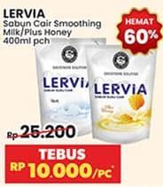 Promo Harga Lervia Sabun Cair Susu  Plus Honey, Original 400 ml - Indomaret