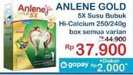 Promo Harga Anlene Gold Plus 5x Hi-Calcium All Variants 250 gr - Indomaret