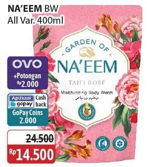Promo Harga NAEEM Body Wash All Variants 400 ml - Alfamidi