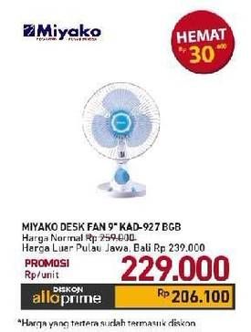 Promo Harga Miyako KAD-927 B | Fan 35 Watt  - Carrefour