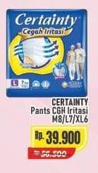 Promo Harga Certainty Adult Diapers Pants M8, L7, XL6 6 pcs - Alfamart