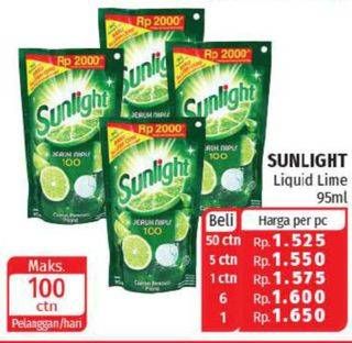 Promo Harga SUNLIGHT Pencuci Piring Jeruk Nipis 100  - Lotte Grosir