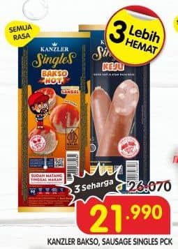 Promo Harga Kanzler Singles Bakso/Sosis  - Superindo