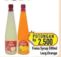 Promo Harga Freiss Syrup Squash Lychee, Orange 500 ml - Hypermart