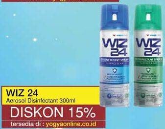 Promo Harga WIZ 24 Disinfectant Spray Surface & Air 300 ml - Yogya