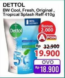 Promo Harga Dettol Body Wash Cool, Fresh, Original, Tropical Splash Citrus Lemon Honey 410 ml - Alfamart