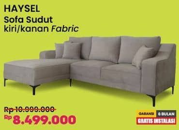 Promo Harga Courts Haysel Sofa Sudut - Fabric (Kanan/Kiri)  - COURTS