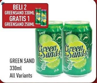 Promo Harga GREEN SANDS Minuman Soda All Variants per 2 kaleng 330 ml - Hypermart