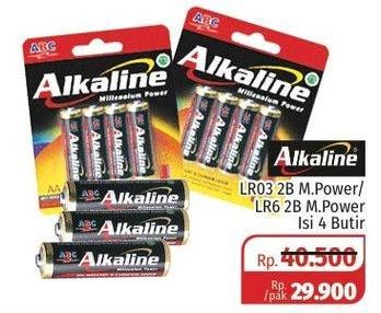 Promo Harga ABC Battery Alkaline LR-03, LR-6 4 pcs - Lotte Grosir