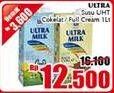 Promo Harga ULTRA MILK Susu UHT Coklat, Full Cream 1000 ml - Giant