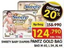 Promo Harga Sweety Gold Pants M60, L54, XL44 44 pcs - Superindo