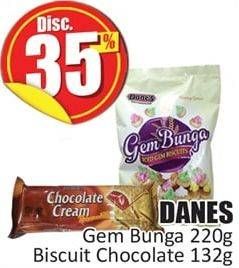 Promo Harga DANES Gem Bunga 220gr/ DANES Biscuit Chocolate 132gr  - Hari Hari