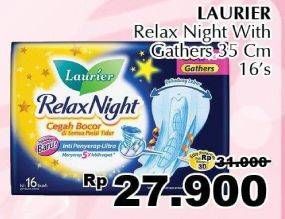 Promo Harga Laurier Relax Night Gathers 35cm 16 pcs - Giant