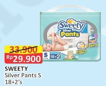 Promo Harga Sweety Silver Pants S18+2 20 pcs - Alfamart