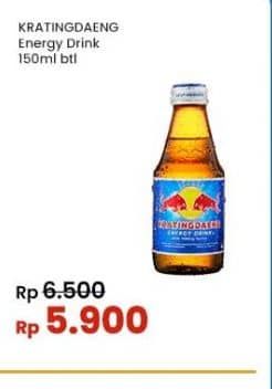 Promo Harga Kratingdaeng Energy Drink 150 ml - Indomaret