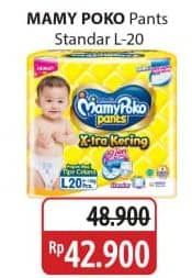 Promo Harga Mamy Poko Pants Xtra Kering L20 20 pcs - Alfamidi