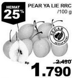 Promo Harga Pear Ya Lie RRC per 100 gr - Giant